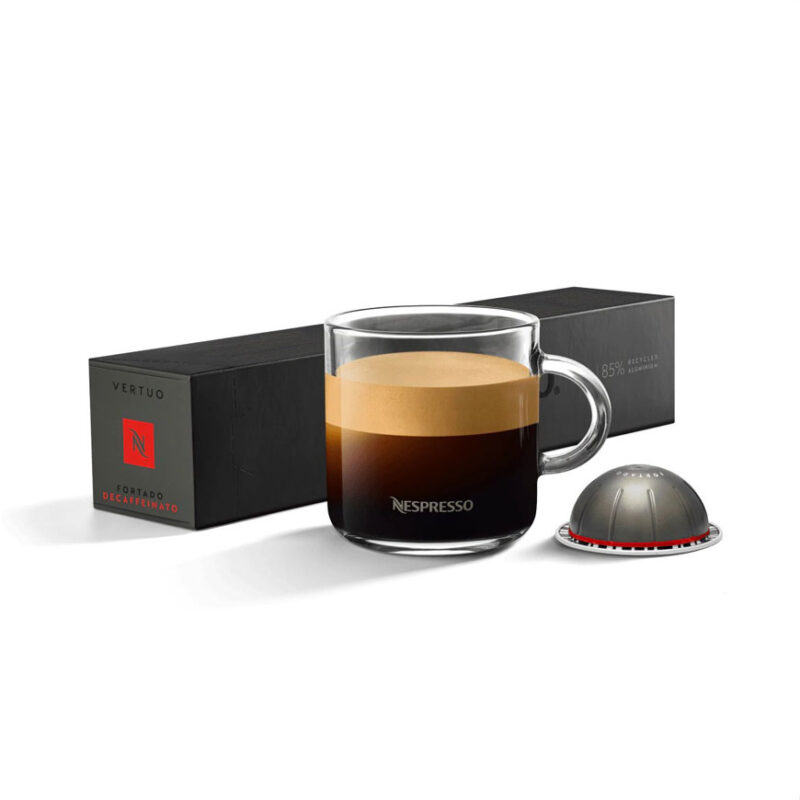 کپسول قهوه نسپرسو ورتو فورتادو دی کف | Nespresso vertuo fortado Decaffeinato