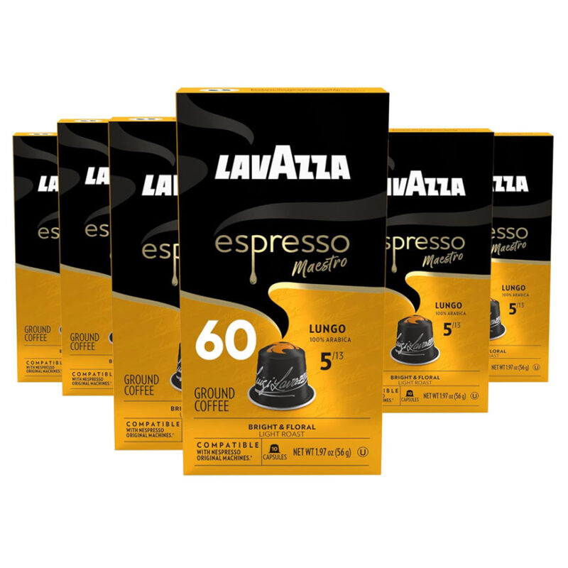 کپسول قهوه لاوازا اسپرسو مائسترو لانگو (پک شش بسته ایی) | Lavazza espresso maestro Lungo