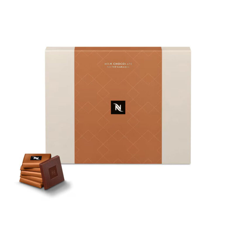 شکلات شیری نسپرسو مدل کارامل نمکی | Nespresso Milk Chocolate Salted Caramel
