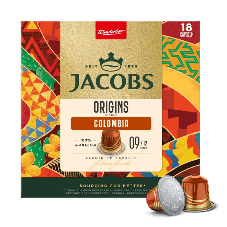 کپسول قهوه جاکوبز کلمبیا بسته 18 عددی | Jacobs Single Origins Colombia