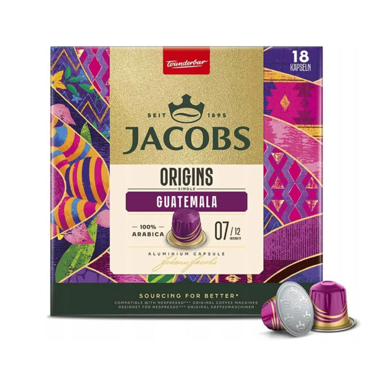 کپسول قهوه جاکوبز گواتمالا بسته 18 عددی | Jacobs Single Origins Guatemala