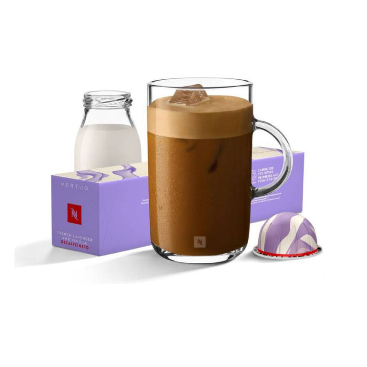 کپسول قهوه نسپرسو ورتو فرنچ لوندر وانیلا «بدون کافئین» | Nespresso vertuo French Lavender And Vanilla Decaffeinato
