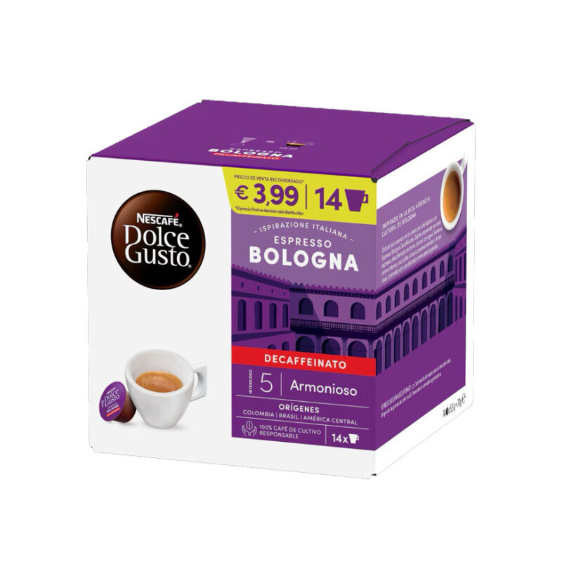 کپسول قهوه دولچه گوستو اسپرسو بولونیا «بدون کافئین» | Dolce gusto Bologna Decaffeinato