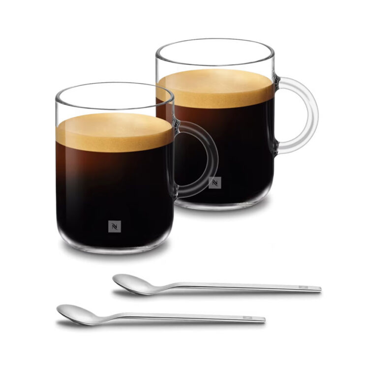 ست ماگ و قاشق نسپرسو مدل ورتو سایز مدیوم «دو عددی» | Nespresso vertuo mug set & spoons medium