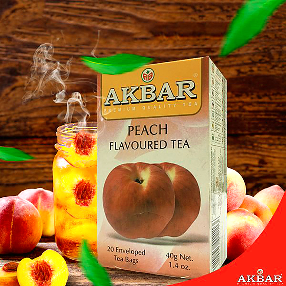 چای اکبر هلو کیسه ای