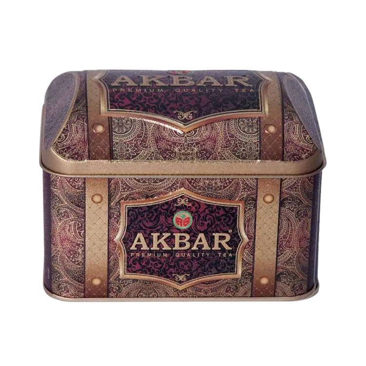 چای سلطنتی اکبر مدل توت فرنگی و خامه صندوقی قرمز «250 گرمی» | Akbar Treasure Box Strawberry Cream