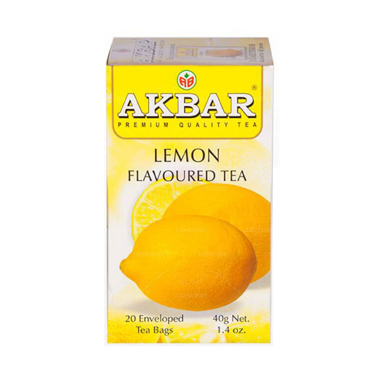 چای کیسه ای سیاه اکبر با طعم لیمو «20عددی» | Akbar Lemon Flavoured Tea