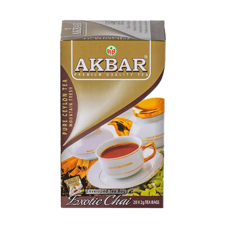 چای ماسالا اکبر کیسه ای «20عددی» | Akbar Exotic Chai Tea Bag