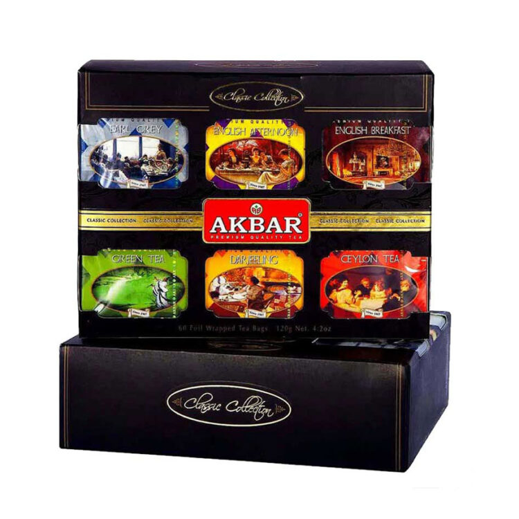 چای اکبر کادویی کلاسیک 6 طعم «60عددی» | Akbar Classic Collection Tea