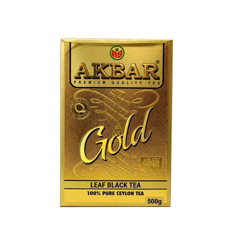 چای سیاه اکبر مدل گلد «500 گرمی» | Akbar Gold Leaf Black Tea