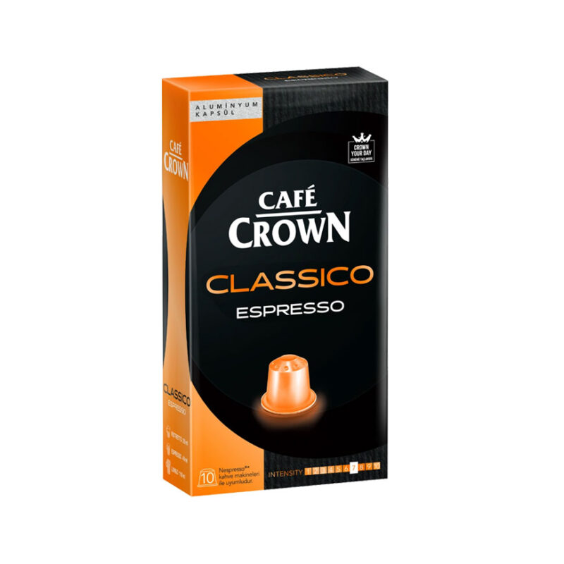 کپسول قهوه کافه کراون کلاسیکو اسپرسو «شدت 7» | Cafe Crown Classico Espresso