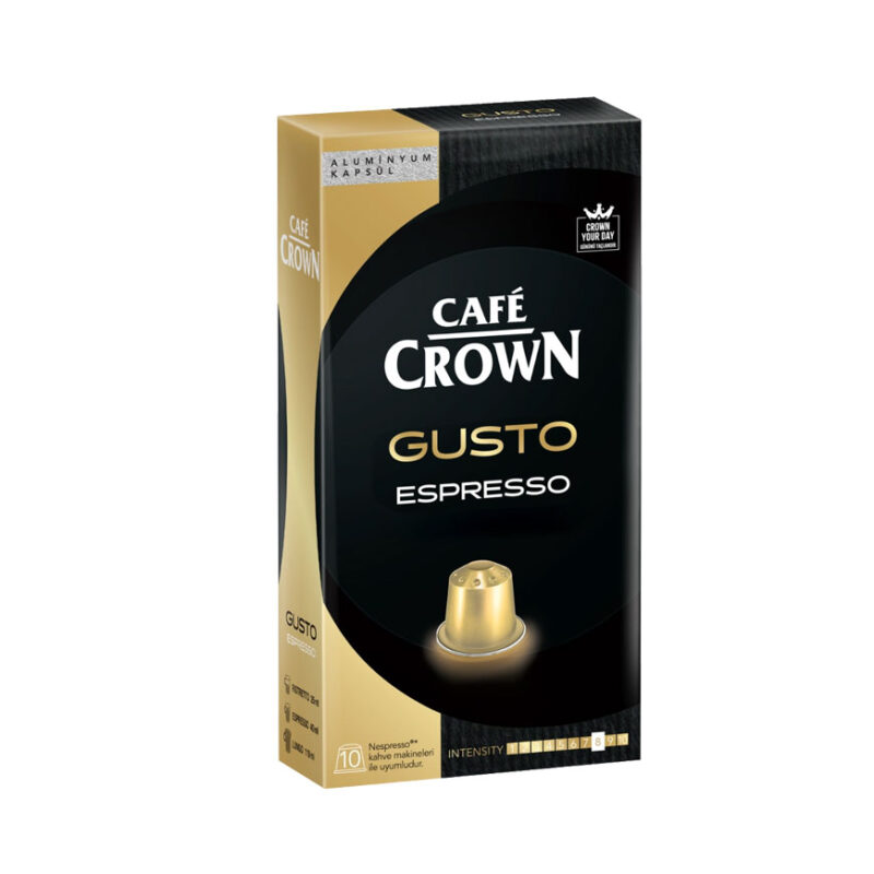 کپسول قهوه کافه کراون گوستو اسپرسو «شدت 8» | Cafe Crown Gusto Espresso
