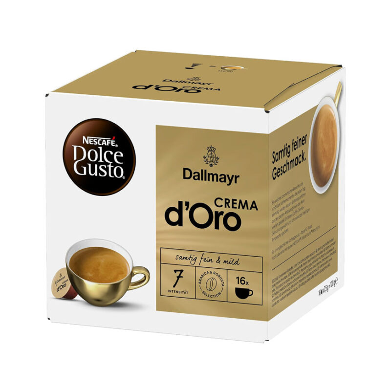 کپسول قهوه دولچه گوستو دالمایر کرما «شدت 7» | Dolce gusto Dallmayr Crema D’oro Crema