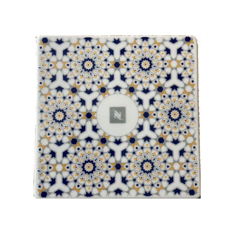 زیر لیوانی سرامیکی نسپرسو طرح استانبول | Nespresso Porcelain Coaster Istanbul