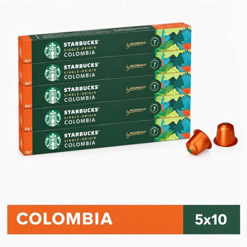 پک پنج بسته ای کپسول قهوه استارباکس کلمبیا «شدت 7»