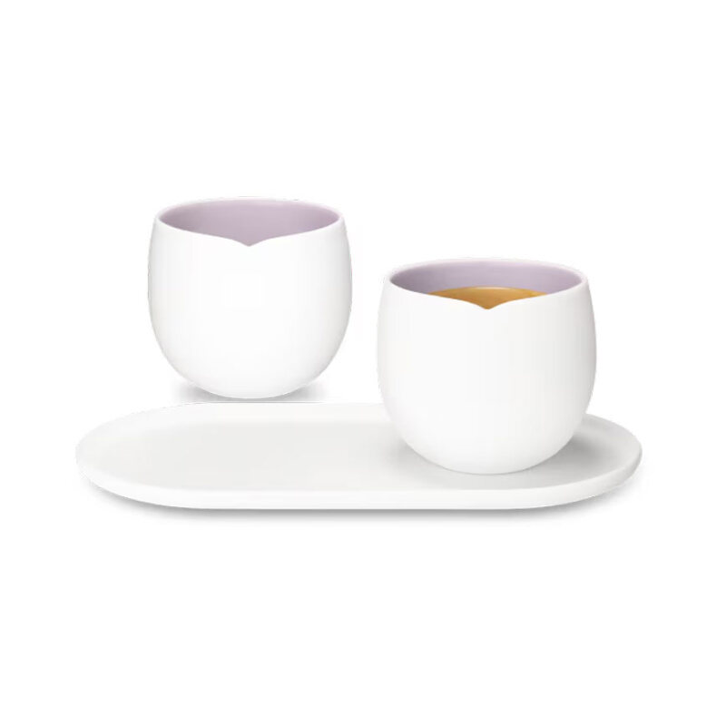 ست فنجان نسپرسو مدل اوریجین لوندر سایز لانگو به همراه سینی | Nespresso Origin Lavender Lungo Cups & Tray